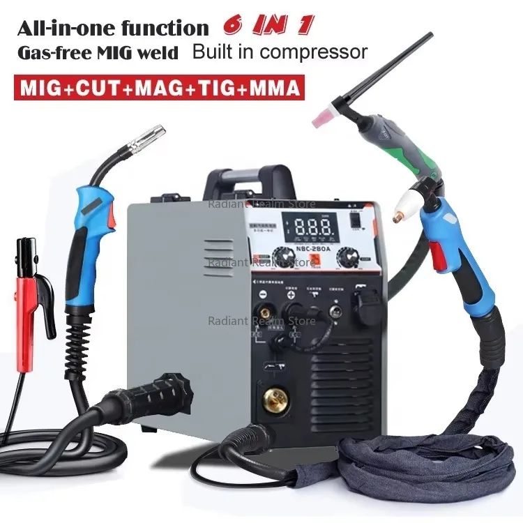 

6 in 1 New MIG Multi functional welding machine CUT MMA Built in air pump