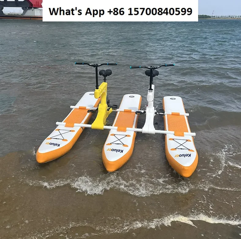 1 Water tandem bicycle inflatable rubber equipment attractions leisure sightseeing water pedaling cruise boat bicycle