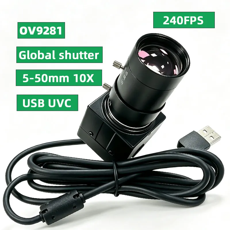 Raspberry Pi Global Shutter Camera Imx296 - Cámara Industrial con Obturador Global USB