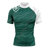 Camisa de Surf de manga corta para hombre, diario náutico, Lycra, Rashguard, RIGHTTRACK para Surf, ropa deportiva, traje de baño de playa, ropa UPF50