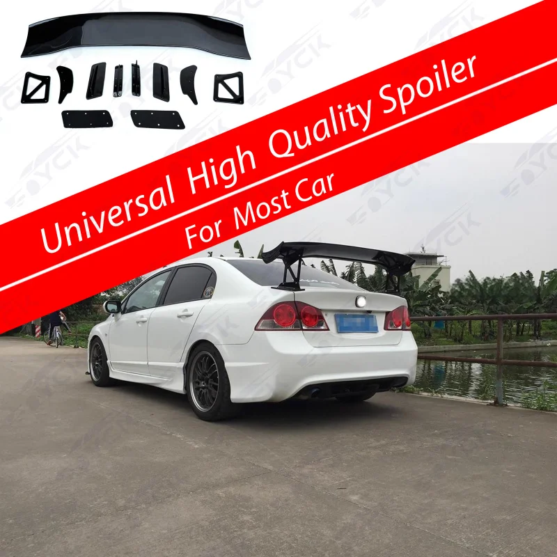 

Hot Selling Universal Automobile Modified Carbon Fiber Tail Rear Wind Wing Exterior Decoration GT Spoiler