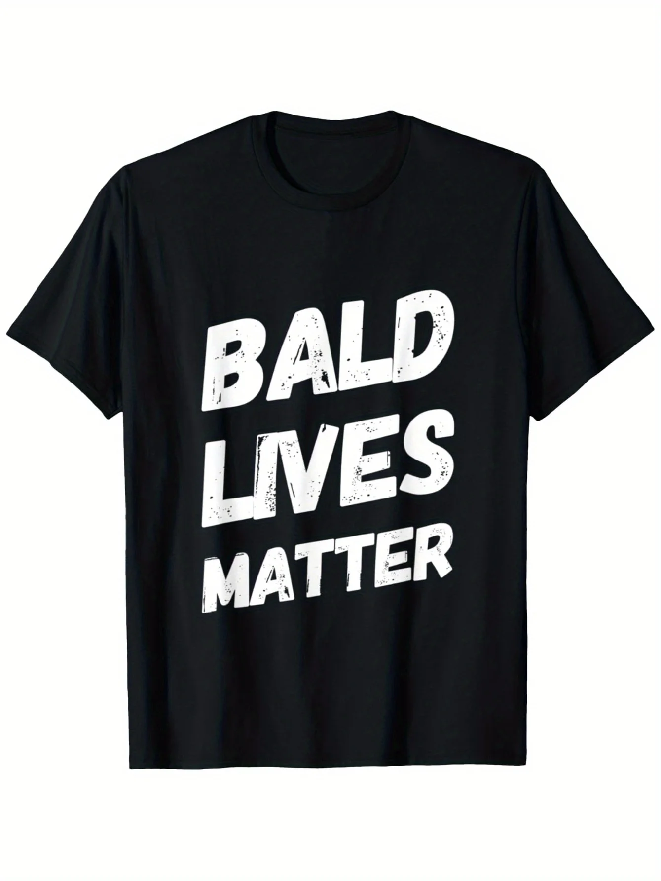 

Bald Lives Matter Funny Graphic T-Shirt for Men & Women 100% Cotton Streetwear Tee with Bold Print Regular Fit Round Neck