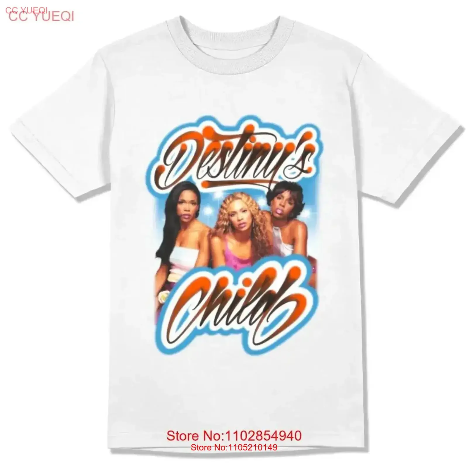 تي شيرت قطني من DESTINYS CHILD Band للرجال جميع المقاسات من S إلى 5XL K2024 بلوزة كلاسيكية مغسولة للارتداء اليومي جرافيك موضة ممتدة