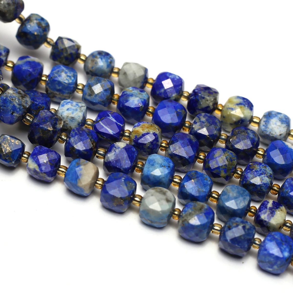 

Natural Stone Lapis lazuli Faceted Cube Loose Spaced Beads Jewelry Making DIY Necklace Bracelet Accessories 20cm