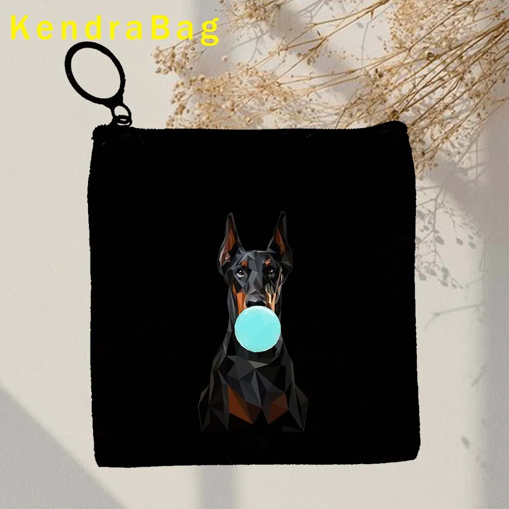 Funny Cute Bubble Gum Animal Horse Key Coin Purse Monkey Shark Panda Cat Dog Tiger Butterfly Sloth Llama Pouch Wallet Canvas Bag