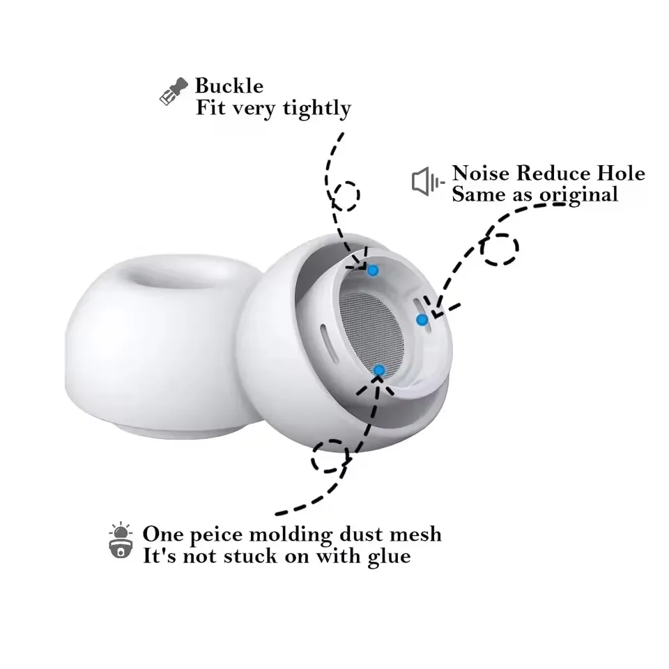 Мягкие силиконовые насадки для наушников Airpods Pro, беспроводные Bluetooth-наушники, чехлы, шапки, подушечки для наушников, насадки для ушей, 2 шт./пара