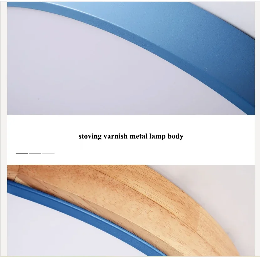 

Квадратные круглые современные светодиодные потолочные светильники для гостиной, спальни, деревянные лампы с дистанционным управлением, цвета макарон, размер 30/40/50/60 см