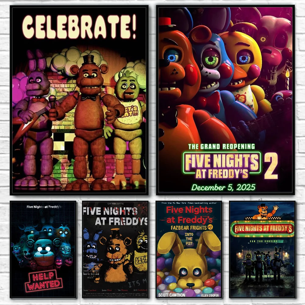 Poster Artistico Five Nights At Freddy's – Stampa Da Parete Senza Cornice, Formato 30x40 Cm, Per Soggiorno E Cameretta