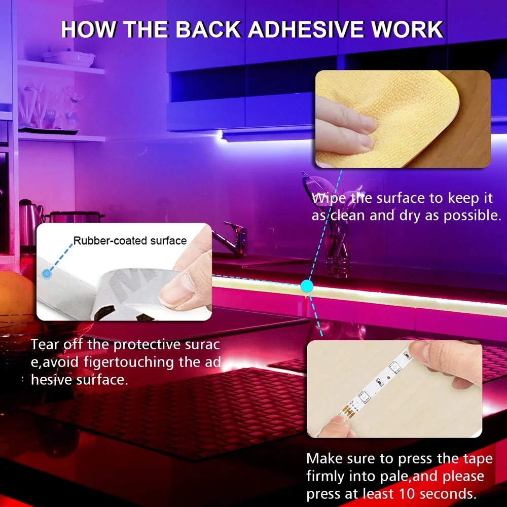 GreatWall LED Strips Lights RGB 5050 Per Meter 30Leds/m APP Control Multiple Colors Flexibility Tape For Bedroom Room Kitchen