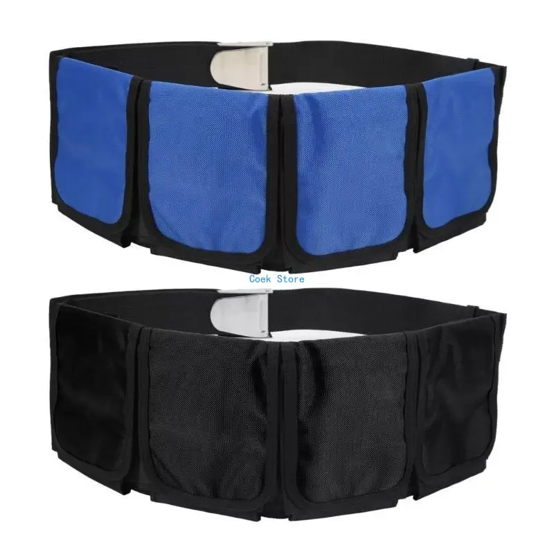 

11UE Adjustable Weight Belt Weight Belt with 4 Pockets Diving Accessories