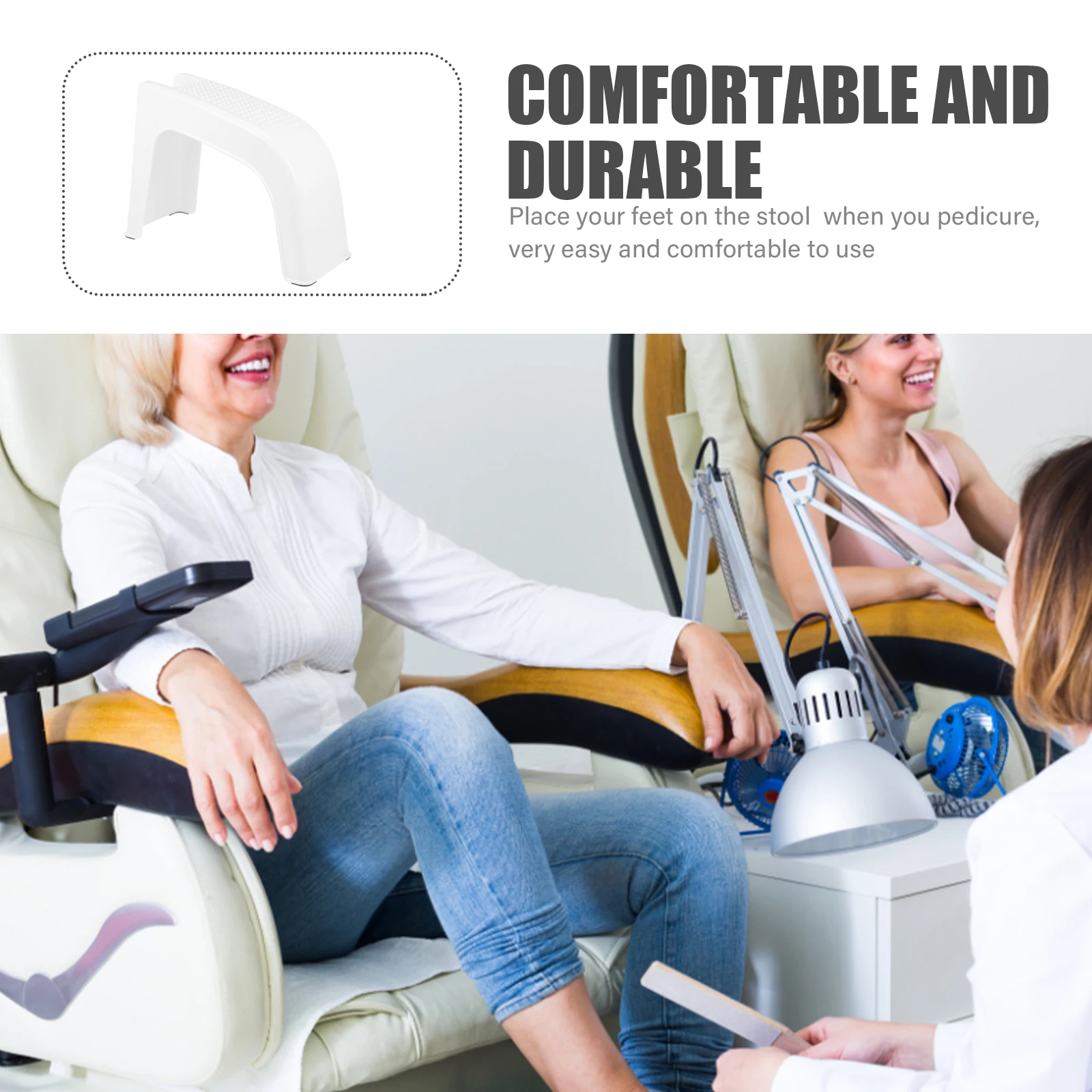 

Premium Stool Non-Skid For Home Salon Spa Sturdy Design Anti-Slip Shower Footrest Pedicure Training Foot Care Shower Foot Stool