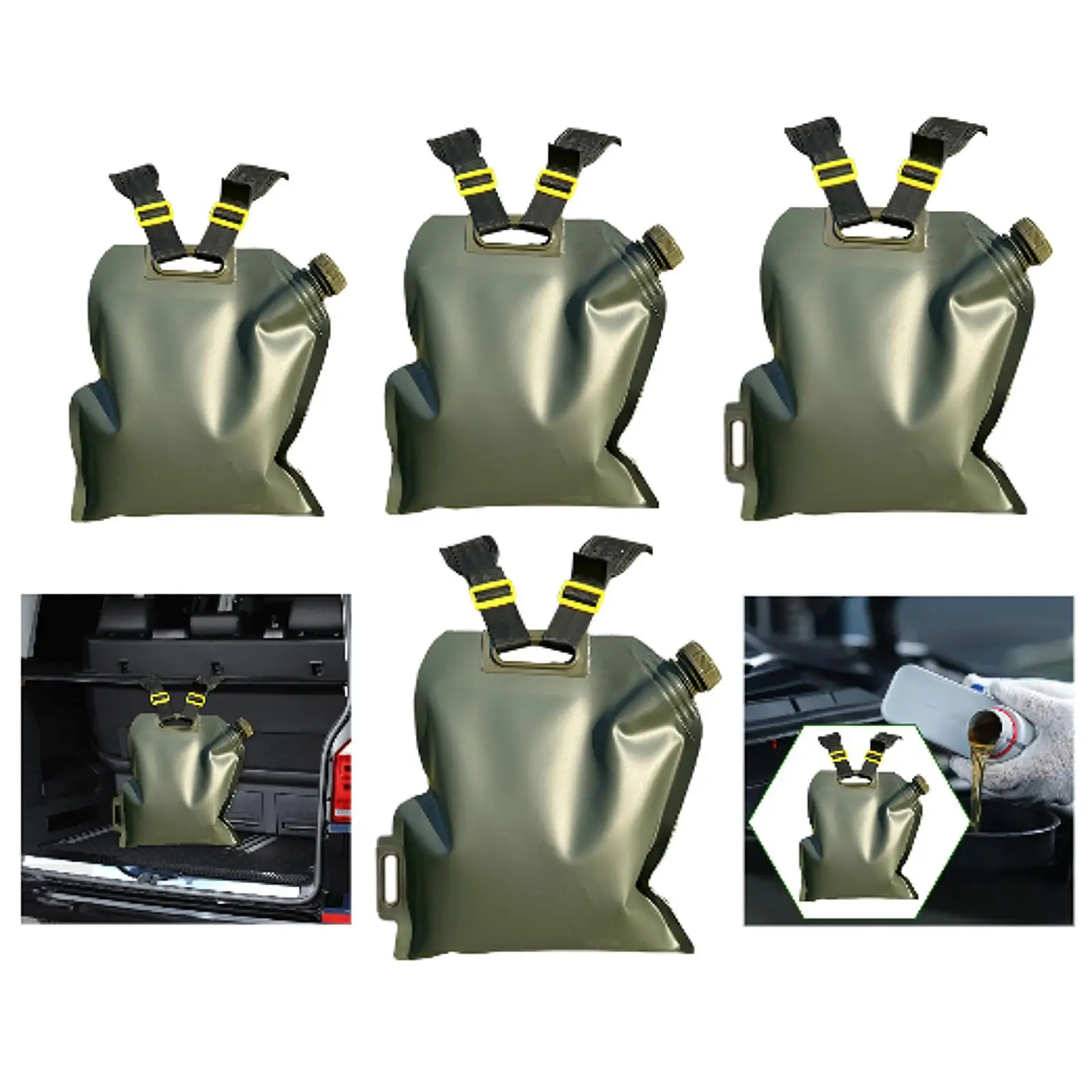

Soft Oil Bag Bladder Outdoor Supplies Sturdy with Handle and Strap Replacement Easy to Carry Folding Fuel Container Fuel Tank