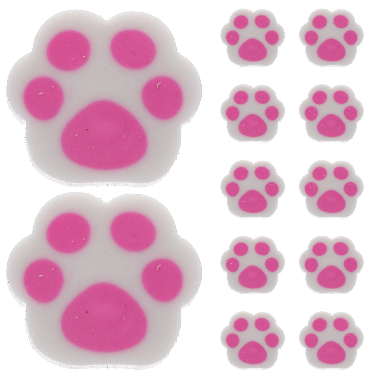 

30 Pcs Paw Eraser Mini Bulk TPR School Supplies Kids Pencil Eraser Favors White Bright Fun Office Decorations