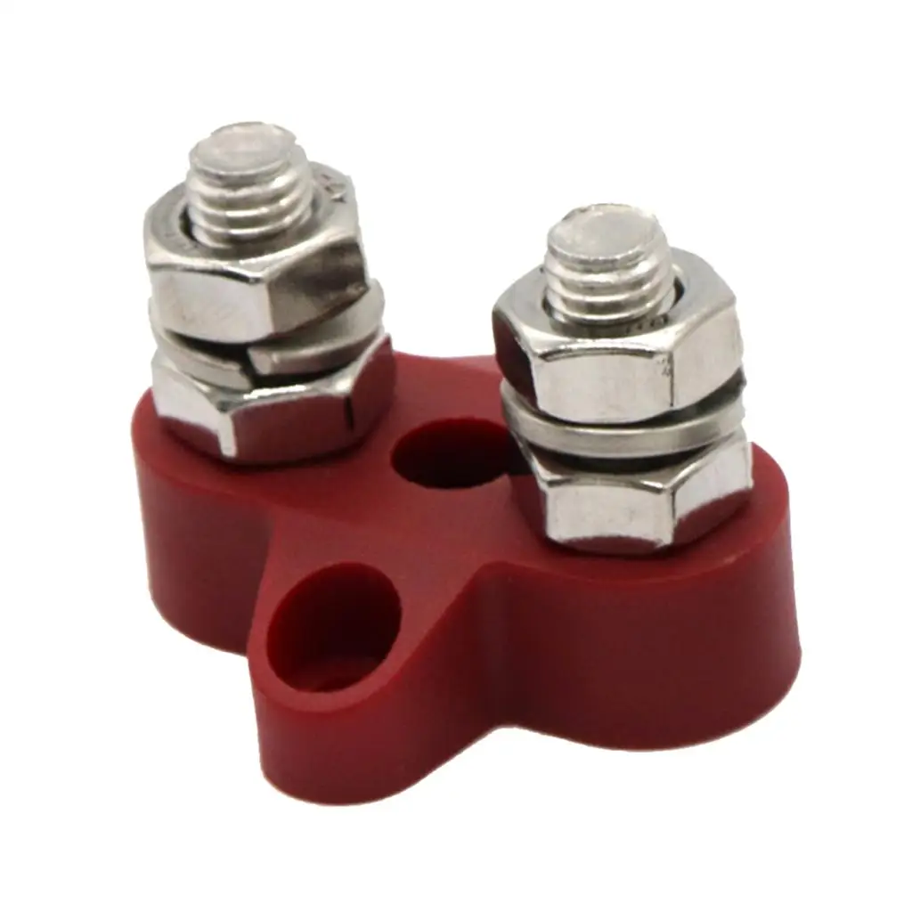 RED Junction Block Power Post Insulated Terl Dual Stud - M8 5/16