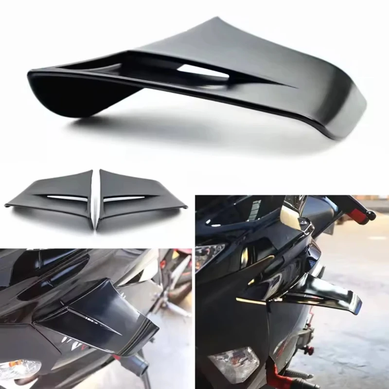 Fairing Winglets Motorcycle Wind Wing Universal Motorcycle Winglets Spoiler Aerodynamic Wing Kit Motorbike Modified Side