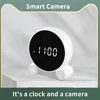 Tuya Wifi 目覚まし時計カメラ HD 1080P ナイトビジョンモーション検出ポータブルホームセキュリティ監視 Wifi 時計 IP カメラ 1