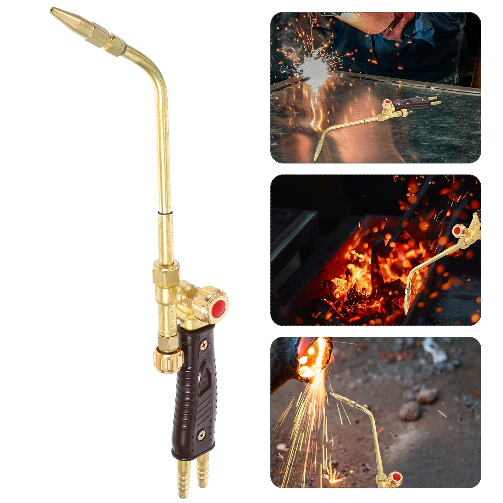 

Injection Type Oxygen Welding Torch Adjustable Flame Propane Self Ignition Brazing Torch Head Hvac Plumbing Soldering