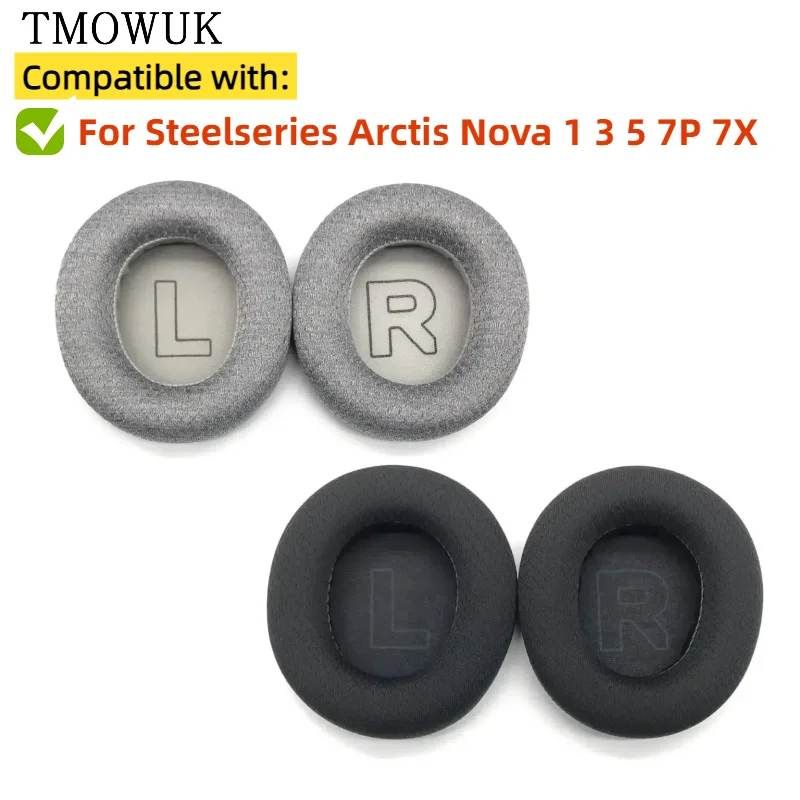 

For Steelseries Arctis Nova 1 3 5 7P 7X Sponge Cover Breathable Leather Mesh Ear Cover Protective Cover Headset Replacement