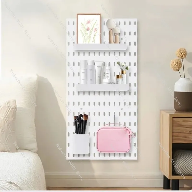 Storage Hole Plate, No-Hole Wall Accessories, Dormitory, Kitchen Bathroom Wall-mounted Storage Shelf, Multi-functional Display