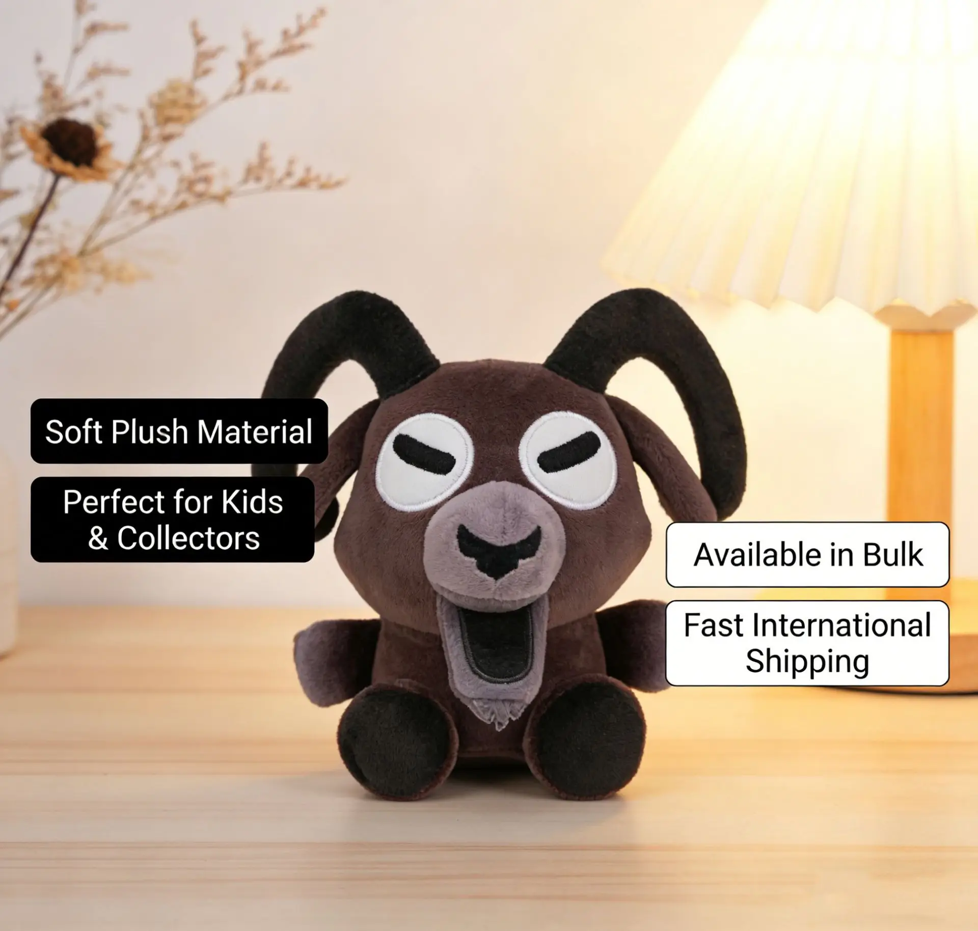 

Плюшевая кукла 25 см 99 Nights In The Forest: Черный кот, олень, летучая мышь, сова. Милая аниме-игрушка, сувенир, подарок на день рождения, Рождество.