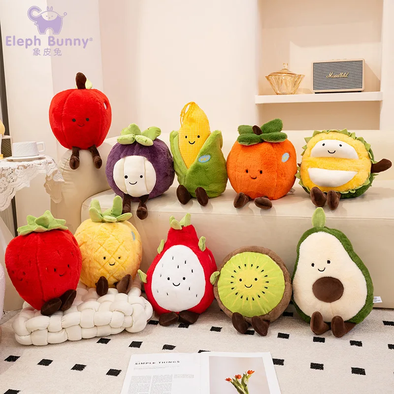 Süße Frucht Plüschtier Tasche Dekor Ananas Mangkhut Erdbeere Avocado Apfel Banane Niedliche gefüllte Fruchtpuppe Weiche Plüschtiere Geschenke ﻿