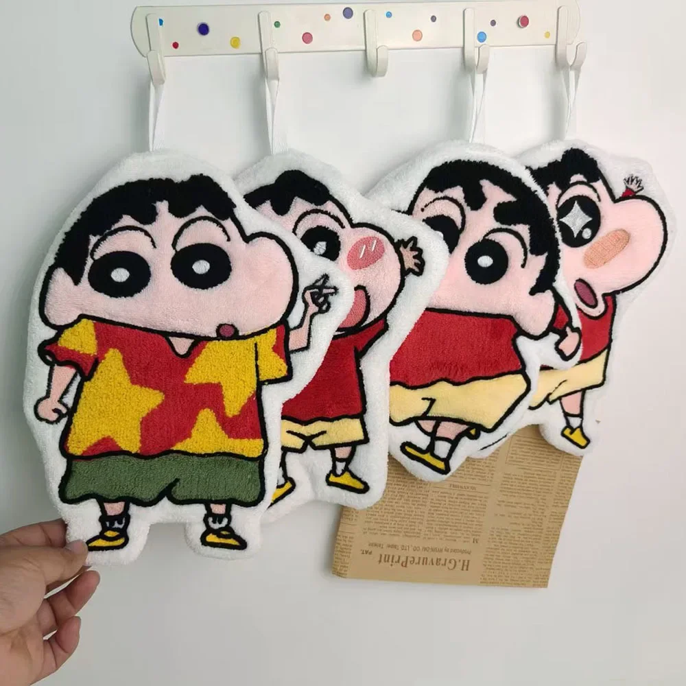 Crayon Shin Chan Anime-Handtuch zum Aufhängen, süßes, super saugfähiges, dickes Handtuch, Badezimmer- und Küchenzubehör – Detail 1