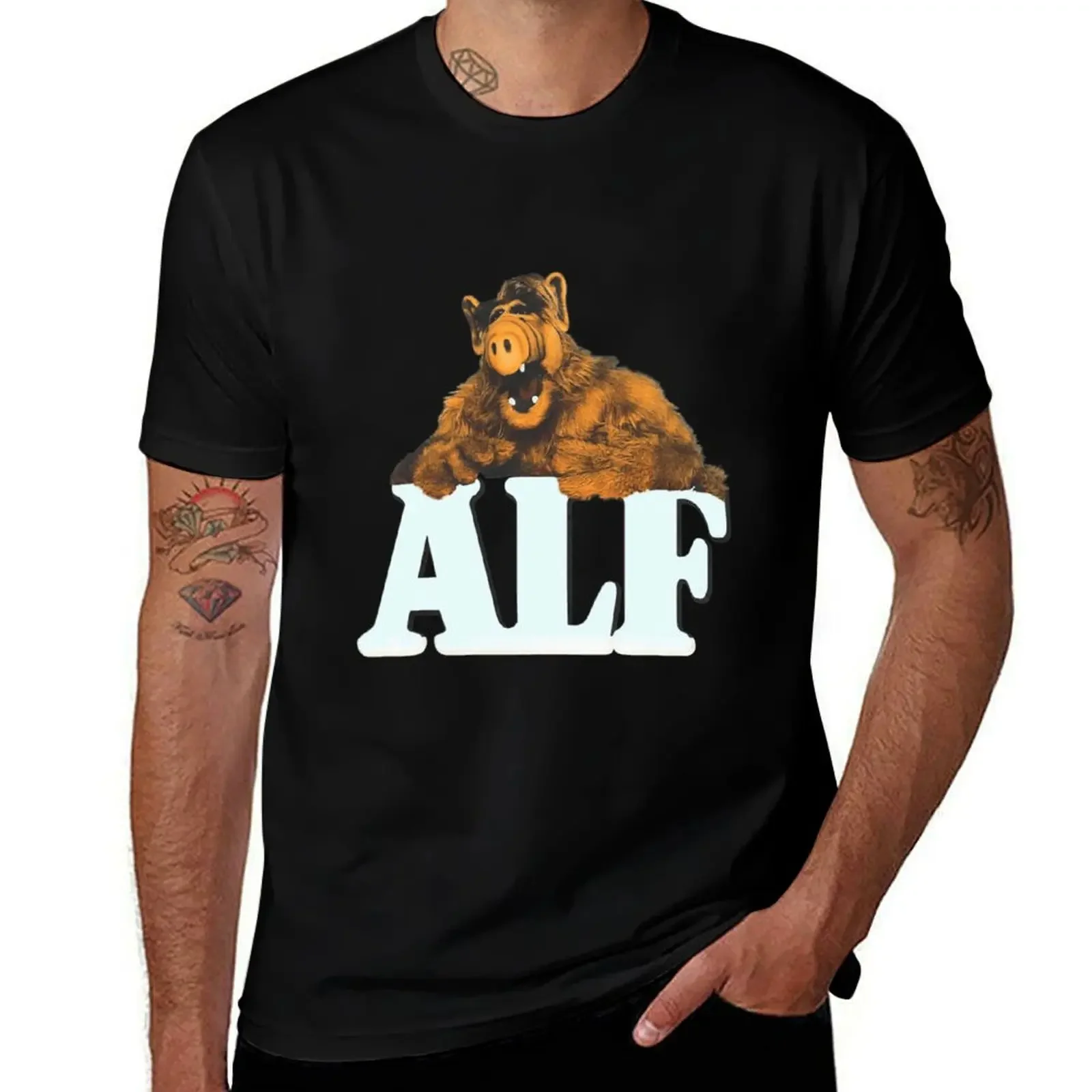 Alf - Gordon Shumway - TV Sitcoms T-Shirt vintage cheap stuff black t shirts for men