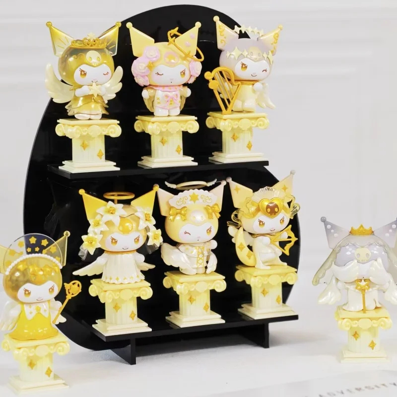 

Genuine Kuromi Angel Series Blind Box Toys Lovely Kuromi Anime Figure Desktop Ornament Pvc Model Mystery Box Festival Kid Gift