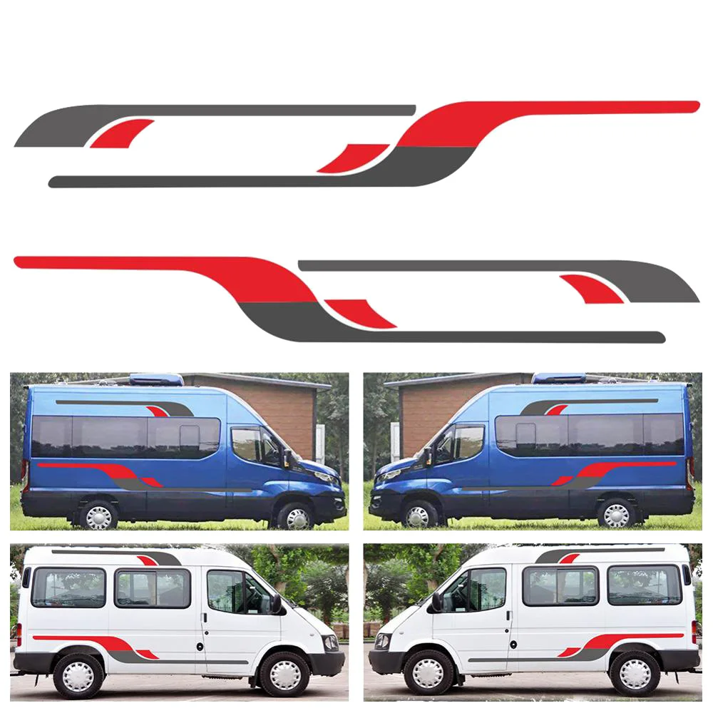 Vehicle Decals Sticker Decor Vinyl Graphics Decals Stickers Car Styling for Ford TRANSIT LWB Caravan Trailer Camper