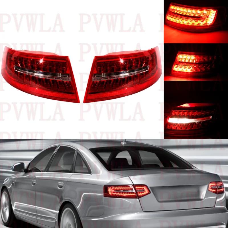 

Outer Side LED Tail Rear Lamp Light 4F5945095J 4F5945096J For Audi A6 Sedan 2009 2010 2011