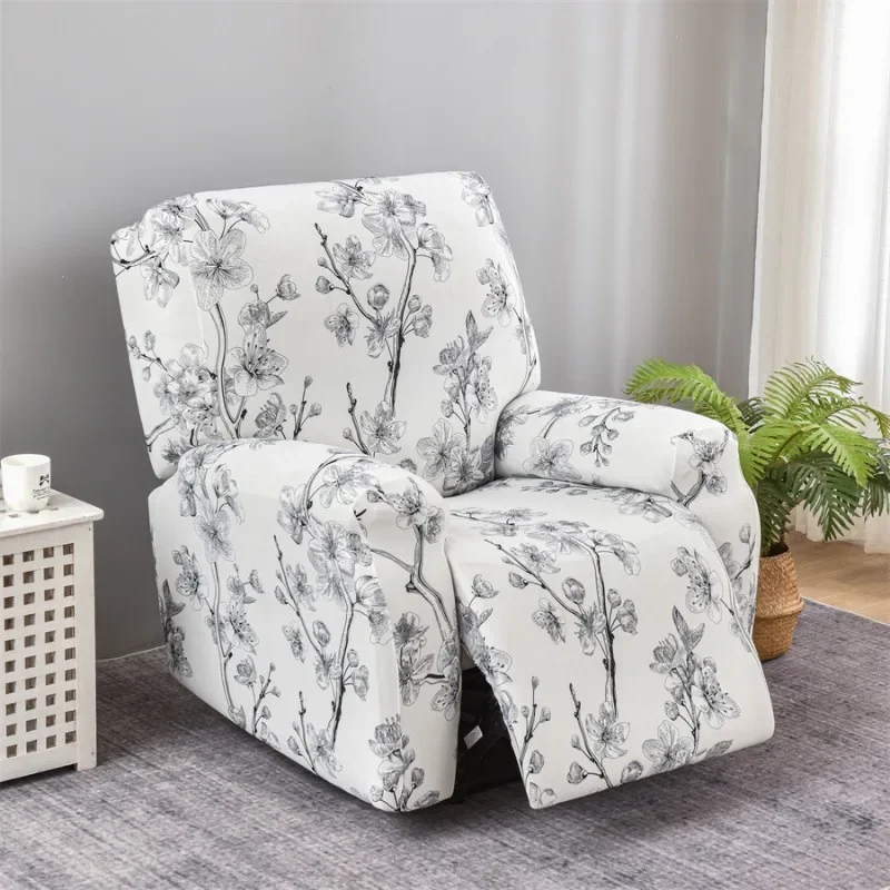 Nordic Floral Elastic Recliner Chair Cover Recliner Sofa Slipcover Couch Cover Armchair Slipcovers for Living Room Home Decor