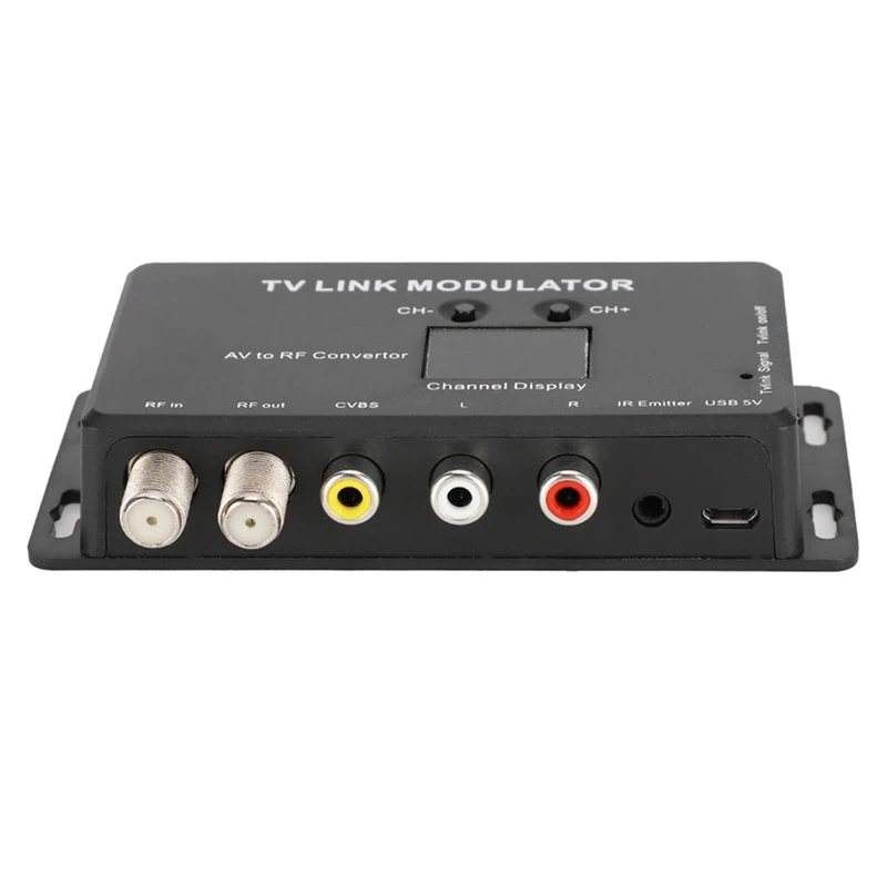 Modulador de enlace de TV UHF TM70, convertidor AV a RF, extensor IR con pantalla de canal USB 5V