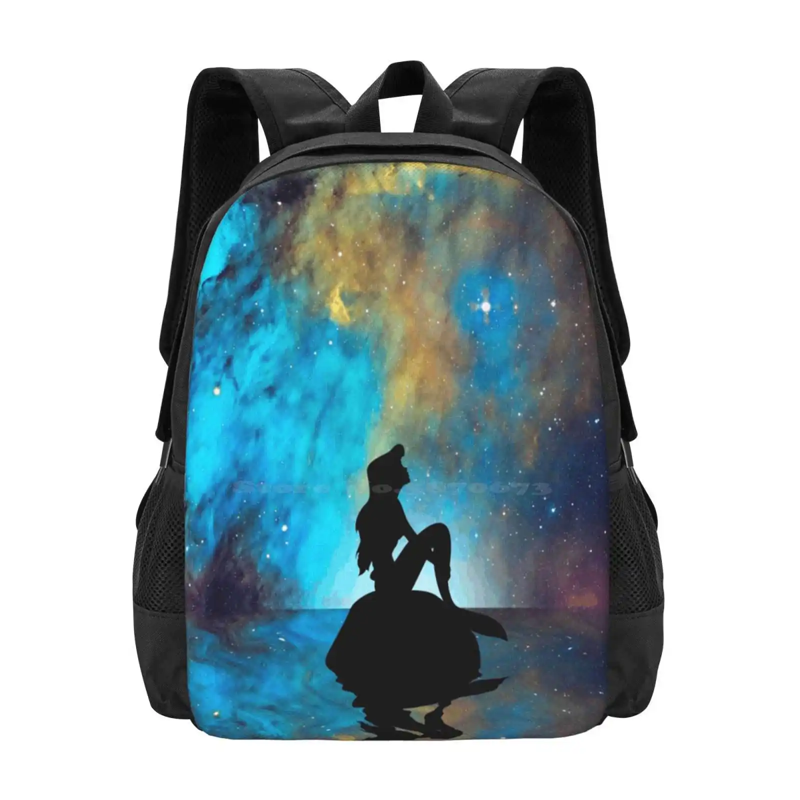 Thinking Of You School Bags For Teenage Girls Laptop Travel Bags Ariel Princess Depletion Cartoons Series Ocean Space The