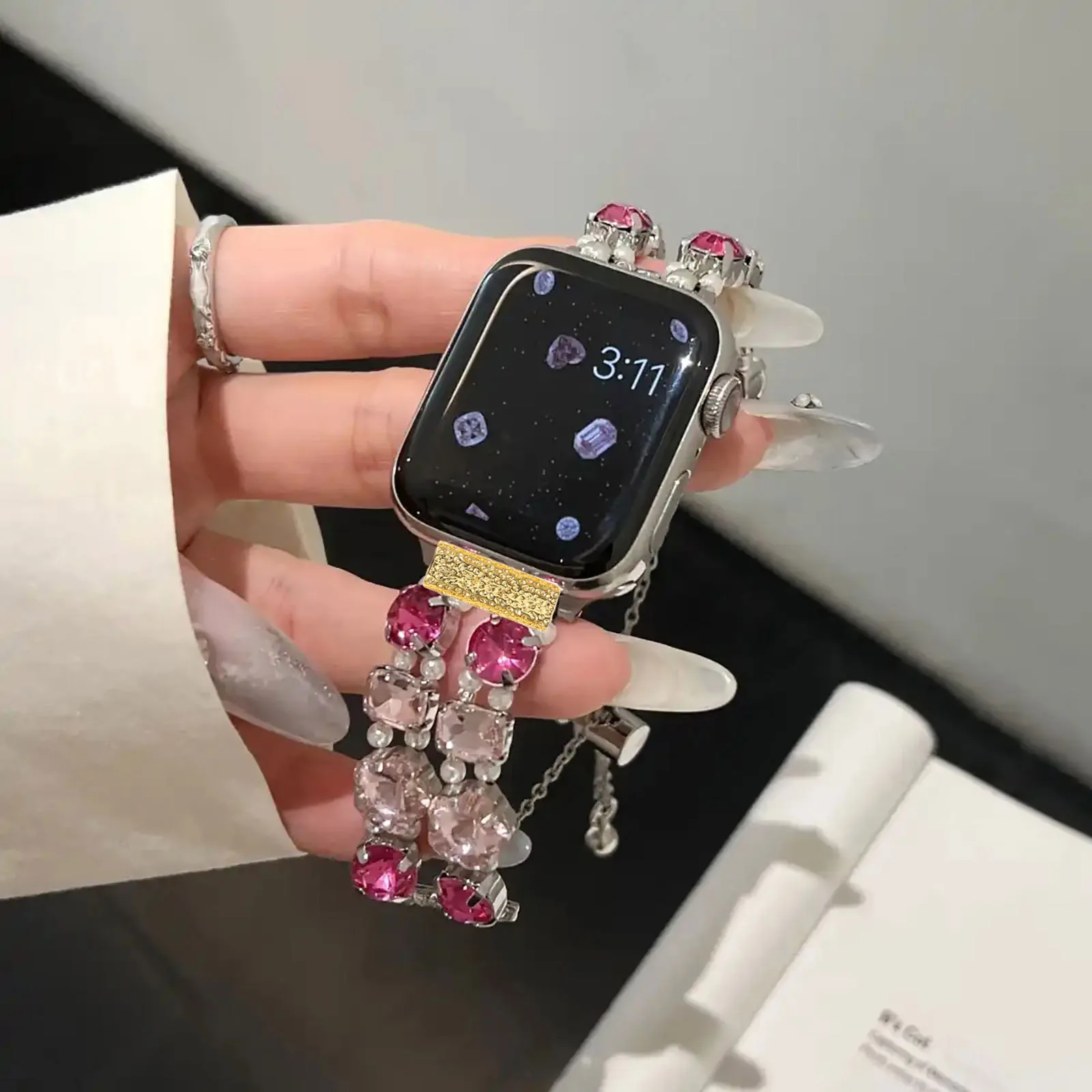 10 قطع من موصلات حزام الساعة المعدنية، محول حزام معدني بديل، مجموعة قفل ربط المشبك لحزام الساعة الذكية