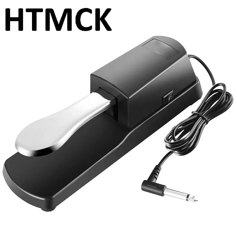 HTMCK Universal Sustain Pedal for Digital Piano, Electronic Keyboard, Polarity Switchable