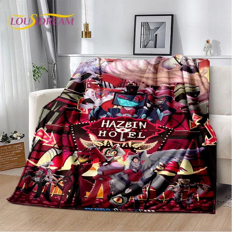 2025 H-Hazbin Hotel Charlie Cartoon Soft Blanket,Soft Throw Blanket for Home Bedroom Bed Sofa Picnic Travel Cover Child Gift