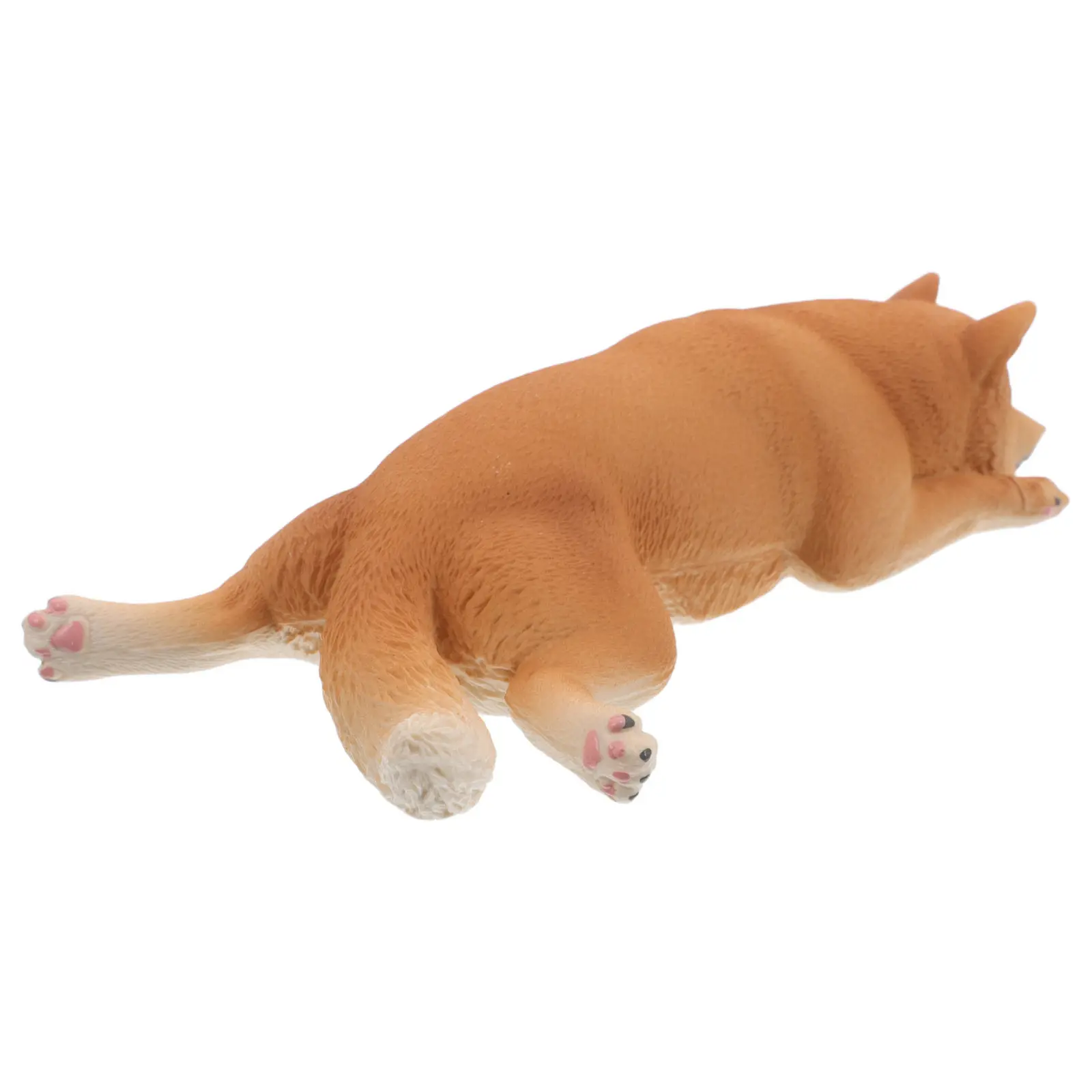 Realistic Sleeping Sculpture Solid Plastic Animal Decoration for Home Kindergarten Learning Tool Lifelike Dog Ornament