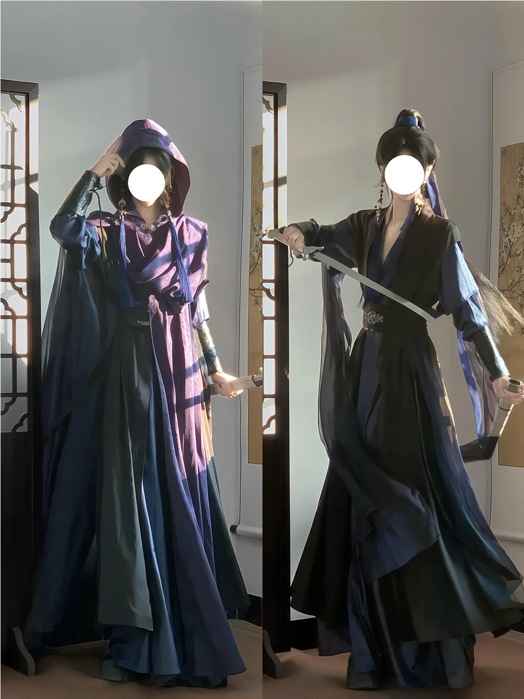 Elegant Youthful Hanfu Coat for Men And Women with Hood Improved Martial Arts Style Cosplay Autumn Winter Traditional Chinese...