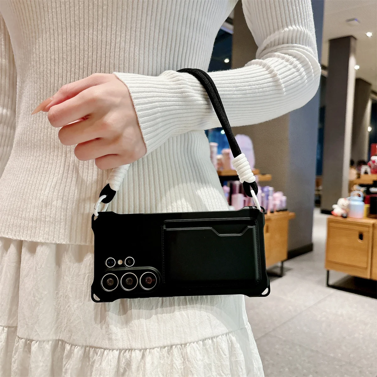 Handgelenkband Brieftasche Kartenhalter Handyhülle für Samsung Galaxy S26 S25 S24 Ultra S23 FE S22 Plus A17 A56 Silikon Schutzhülle – Detail 3