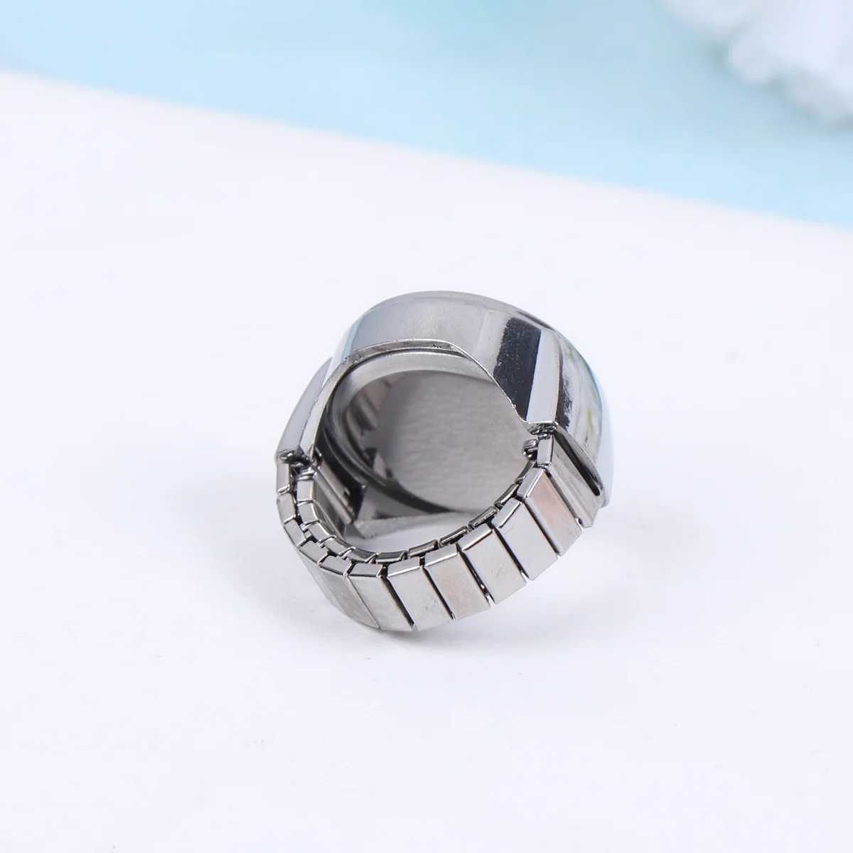 2 قطعة ساعات حلقة زوجين عدد كبير عرض ساعة كوارتز صغيرة للنساء الرجال وقت القراءة دون الهاتف الجدة هدية التبعي #2