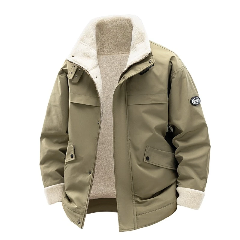 Inverno lã velo workwear jaqueta masculina lã térmica tático casaco esportivo militar softshell caminhadas ao ar livre jaquetas de carga