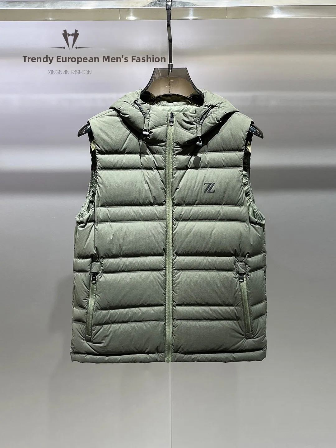 

Мужской легкий пуховый жилет с капюшоном, 90% белый пух, модный, универсальный, приталенный, теплый, для молодежи, зимний