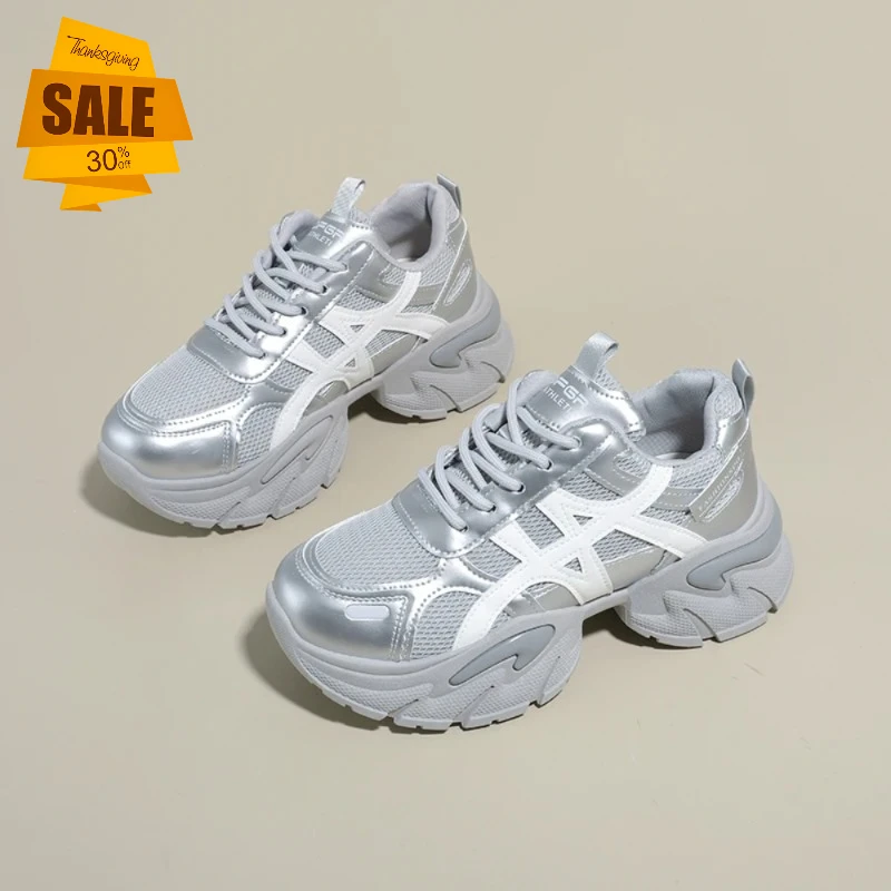 

Женские повседневные кроссовки на платформе, весенние, модные, на толстой подошве, 2024, с розами, увеличенная высота, модель I