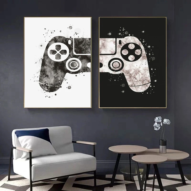 Gaming Room Canvas Paintings Gamepad Decoration Bedroom Posters and Prints Wall Art Pictures Gamer Gift for Boys Children Room