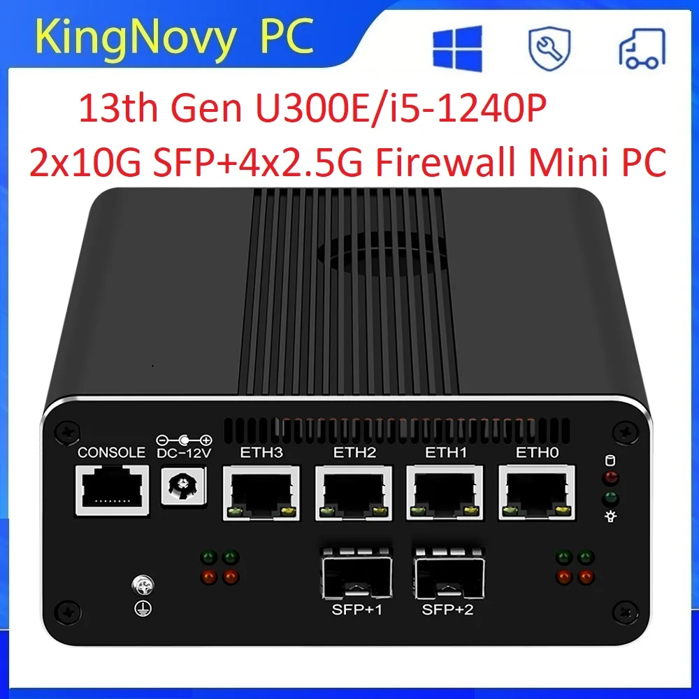 Topton X8 13th Gen Firewall Soft Router 2*10G SFP Intel Mini PC 4x i226-V U300E 8505 i5 1335U  2*DDR5 NVMe 2*SATA Proxmox Server