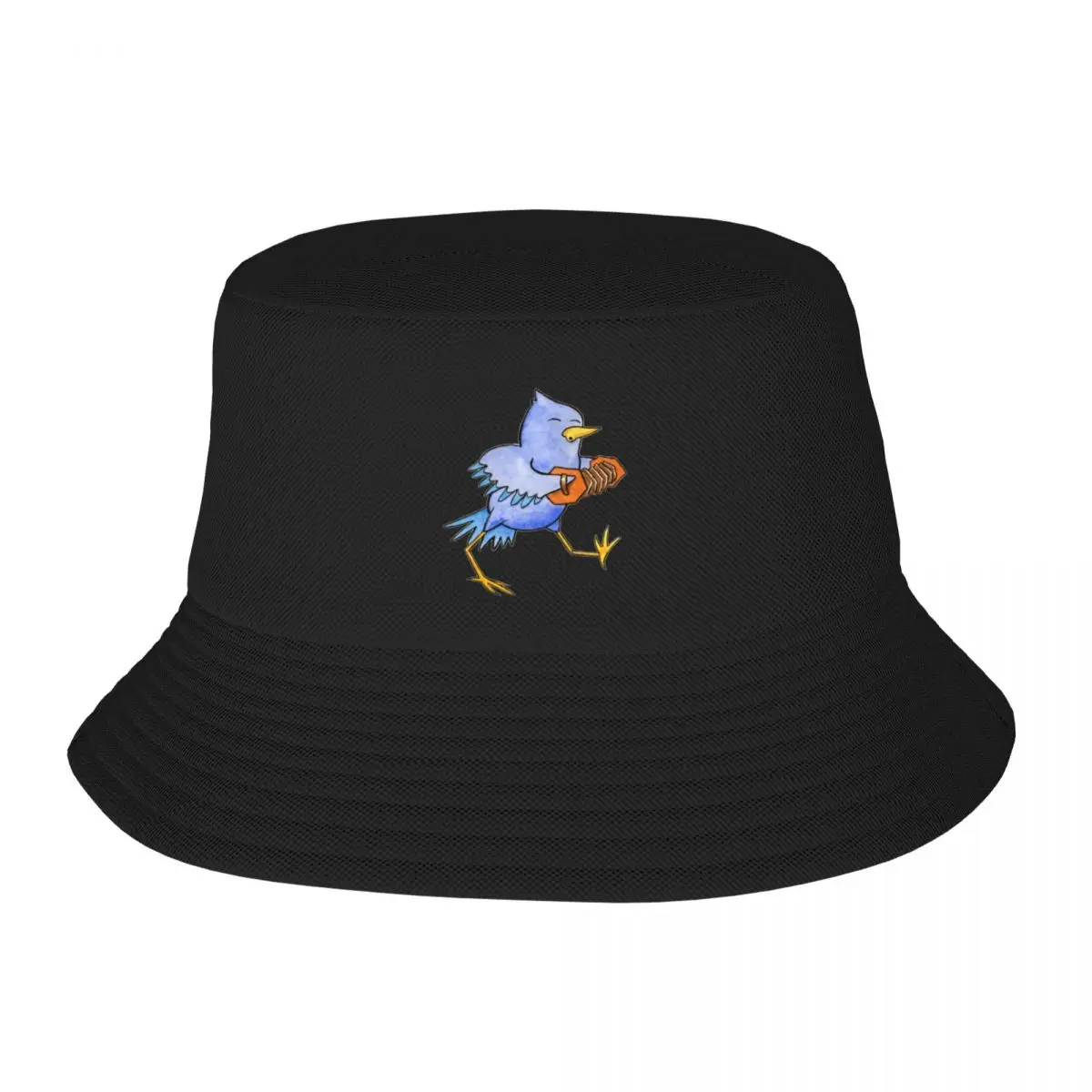 Accordion Bird Bucket Hat Hip Hop Mountaineering Golf Hat Man For The Sun For Women Men's