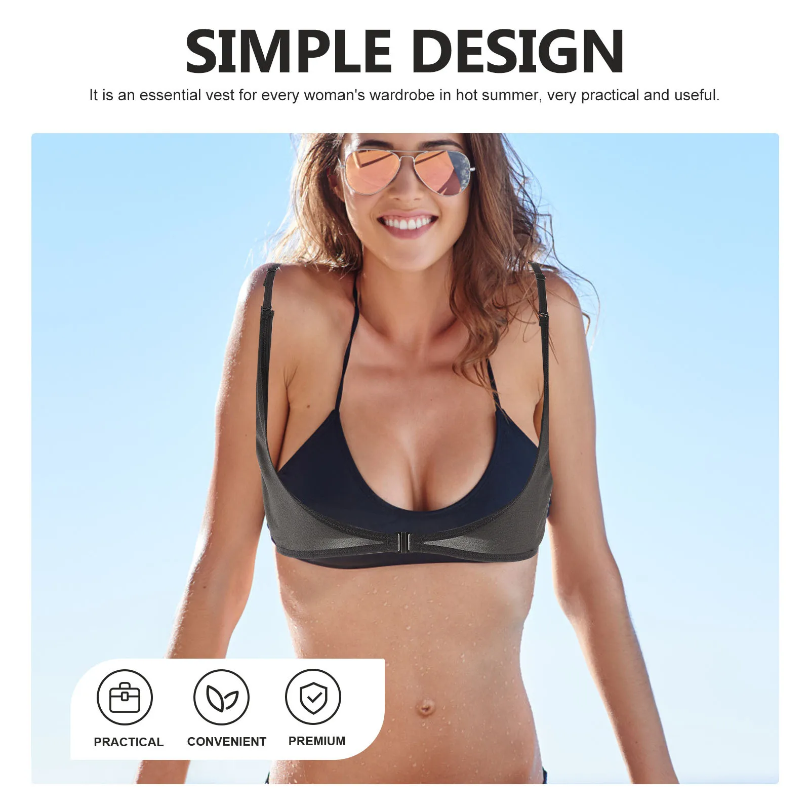 

Underarm Sweat Pad Vest Breathable Thin Comfortable Washable Sweat Proof Undershirts Quick Dry for Women Summer