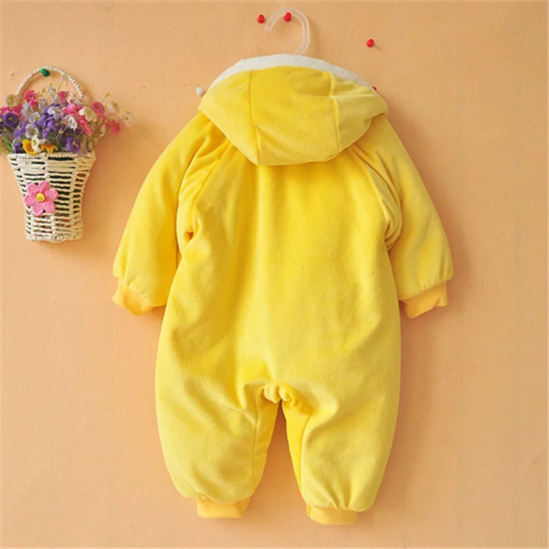 New Born Baby Clothes Fleece Overalls Winter Girl Rompers Infant Clothing Meninas Cotton Warm Kids Jumpsuits