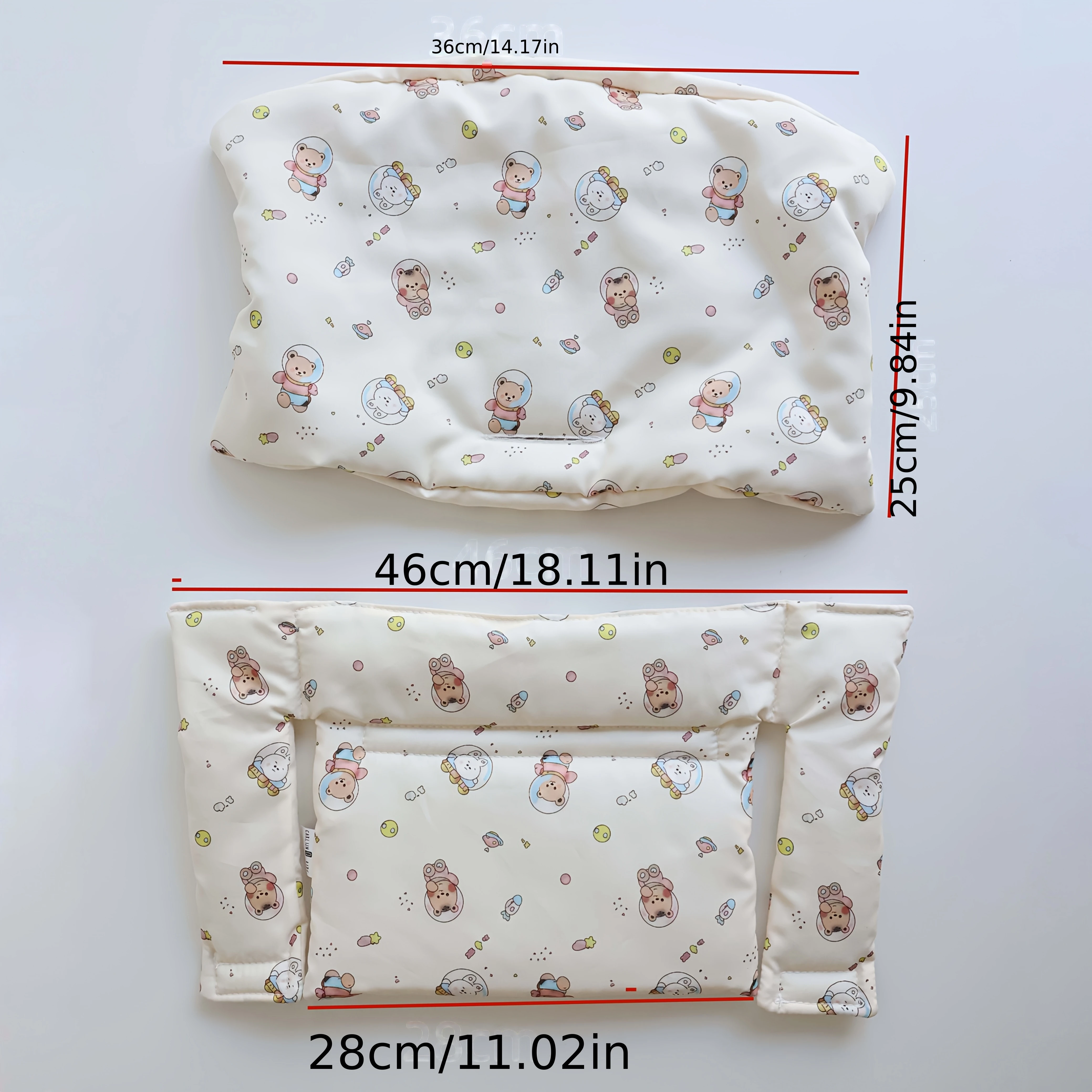 Children's high chair cushion, baby dining cotton breathable cushion, infant growth chair back cushion accessories