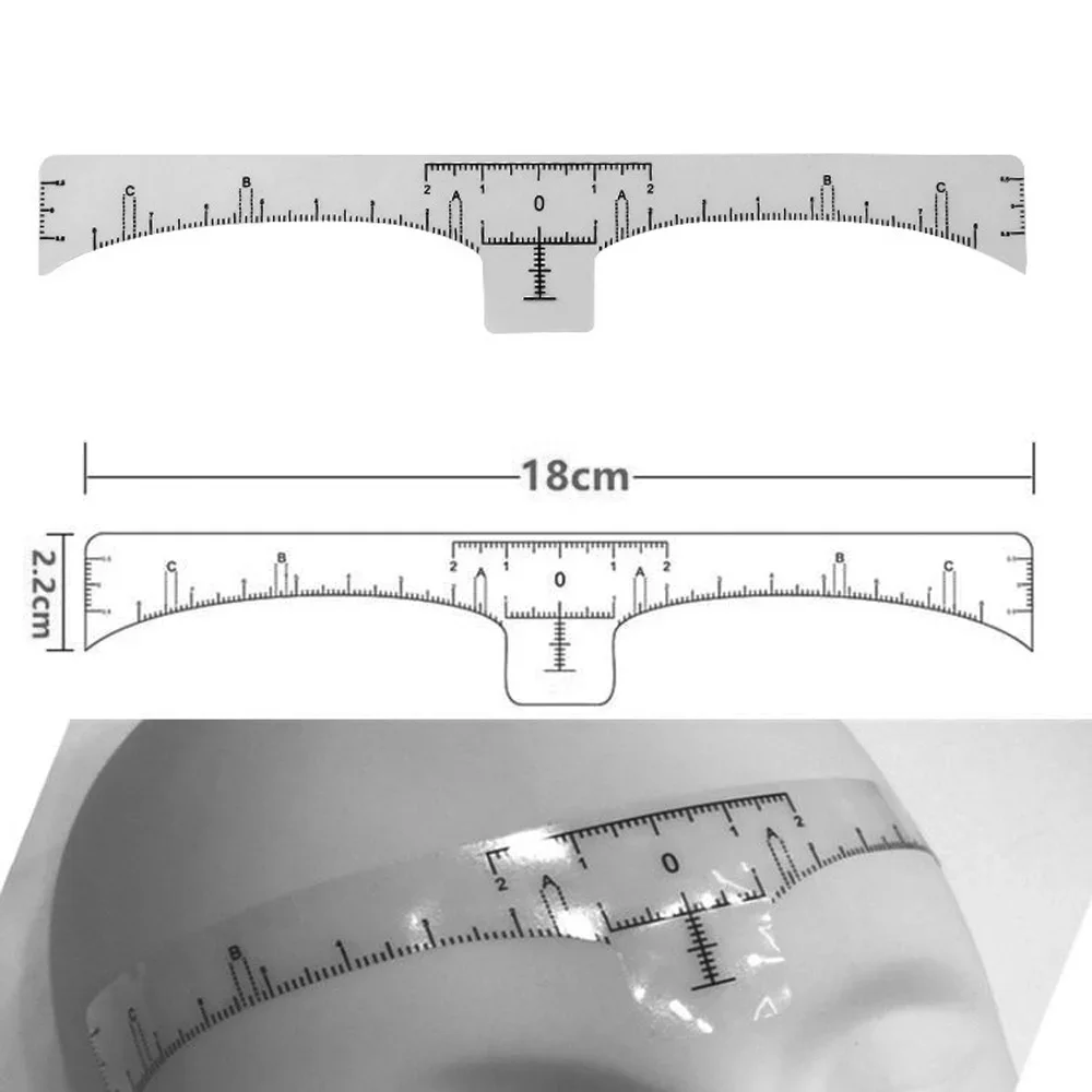 50 шт. трафареты для макияжа, пластиковая линейка для бровей, инструмент 30/50/100 шт., одноразовая татуировка, перманентный макияж, линейка для бровей, наклейка